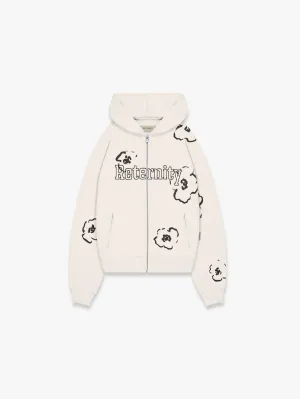 ZIP HOODIE TOO MANY THOUGHTS - CREAM